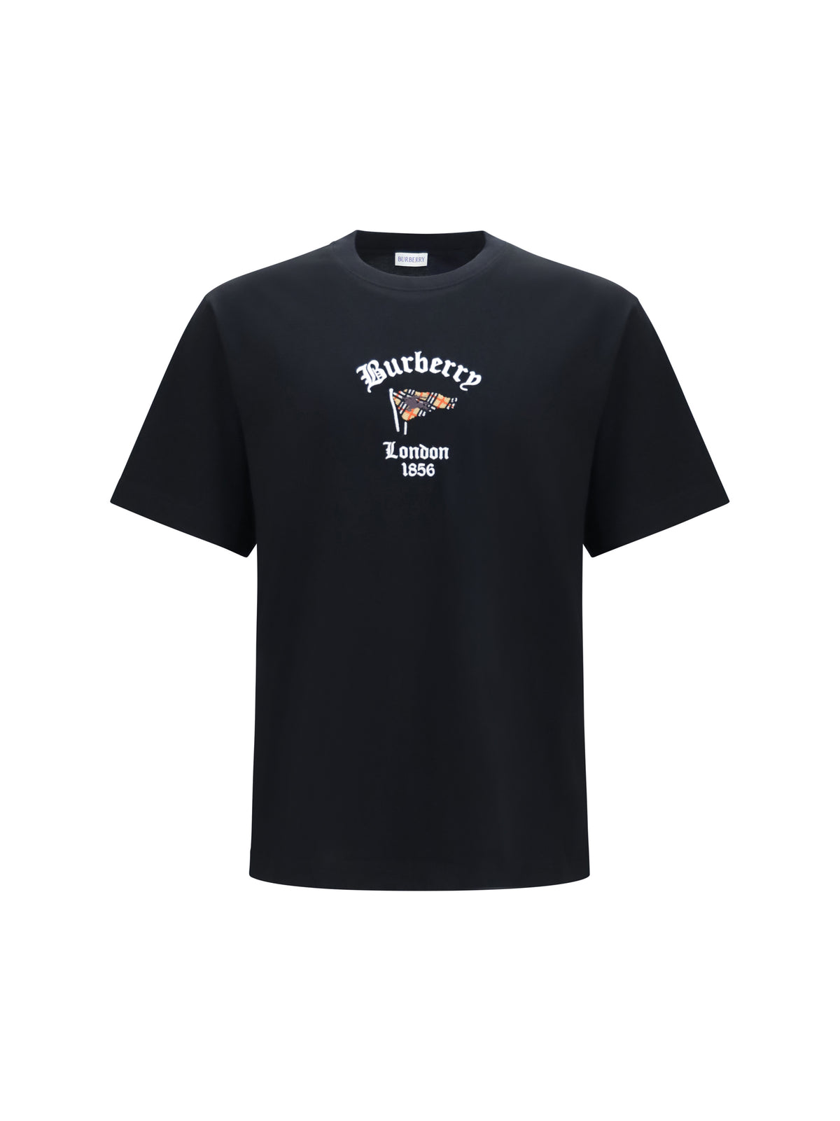 Burberry Check cotton T-shirt - Black