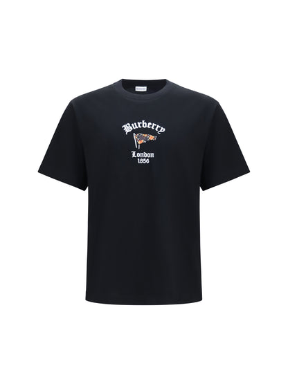 Burberry Check cotton T-shirt - Black