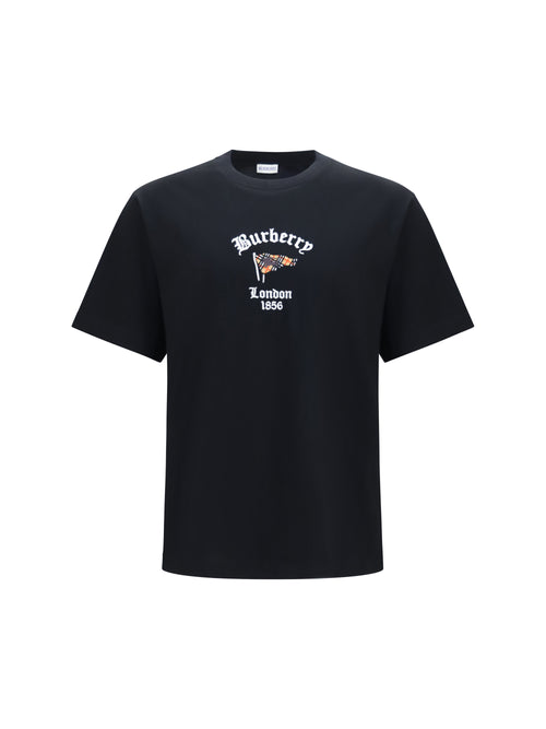Burberry Check cotton T-shirt - Black