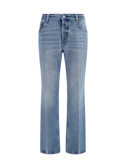 Miu Miu Washed denim five-pocket Jeans - Light Blue