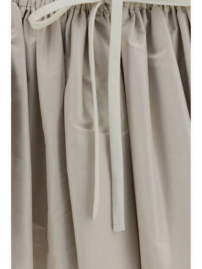 Miu Miu Ruffled mini Skirt with drawstring - Opale