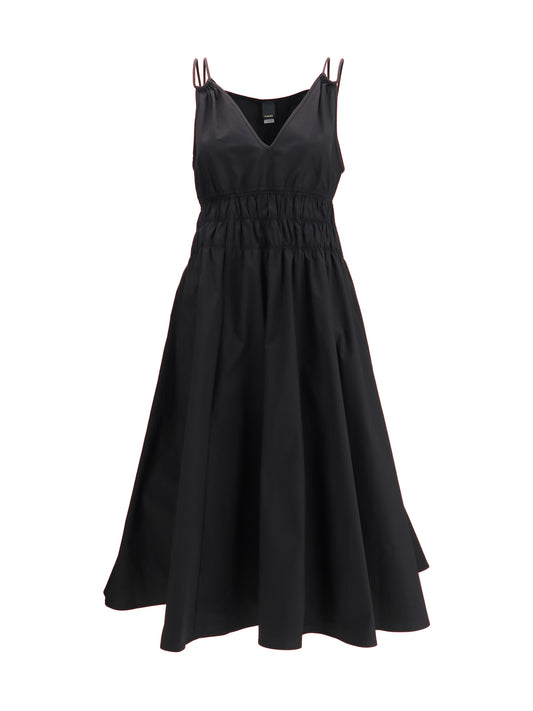 PINKO Shirred V-neck Dress