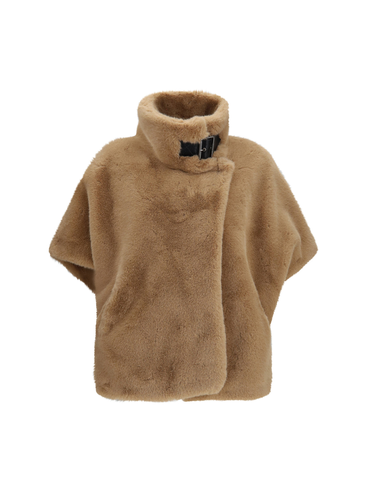 Pinko Faux fur Jacket with buckle - Beige Toupe Caldo