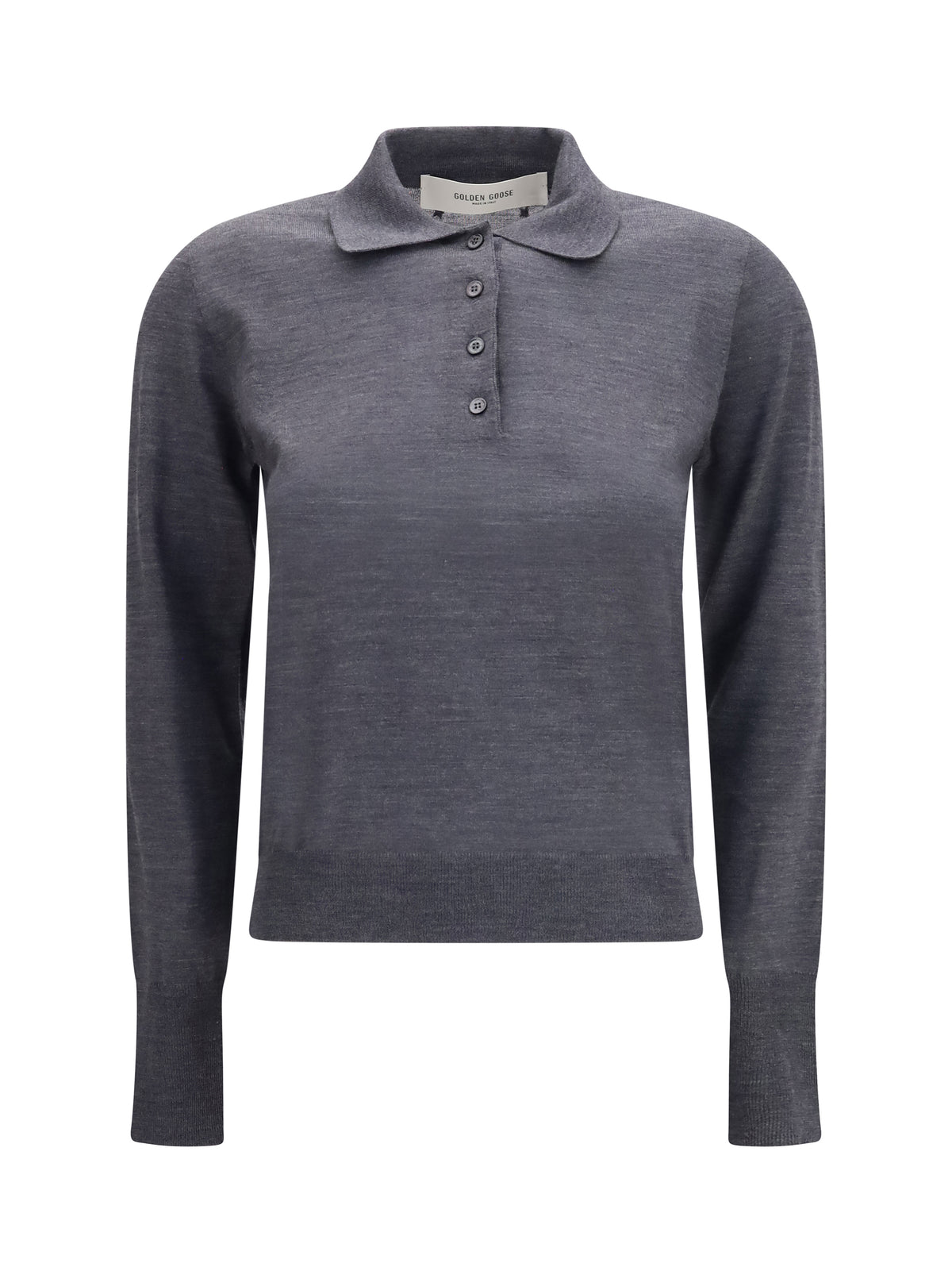 Golden Goose Long sleeve merino wool Polo - Anthracite