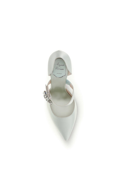 ROGER VIVIER Efflorescence Dorsay satin Pumps