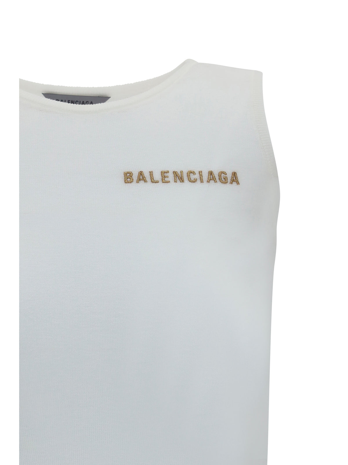 Balenciaga Logo Tank Top - Full White