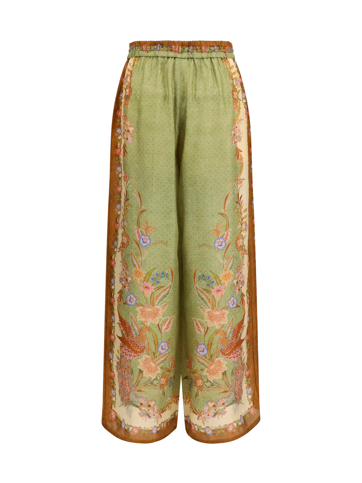 Zimmermann Indra Relaxed Pants - Khaki Scarf Floral