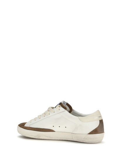 Golden Goose Super Star Sneakers - White/Brown/Blue Denim/Cream