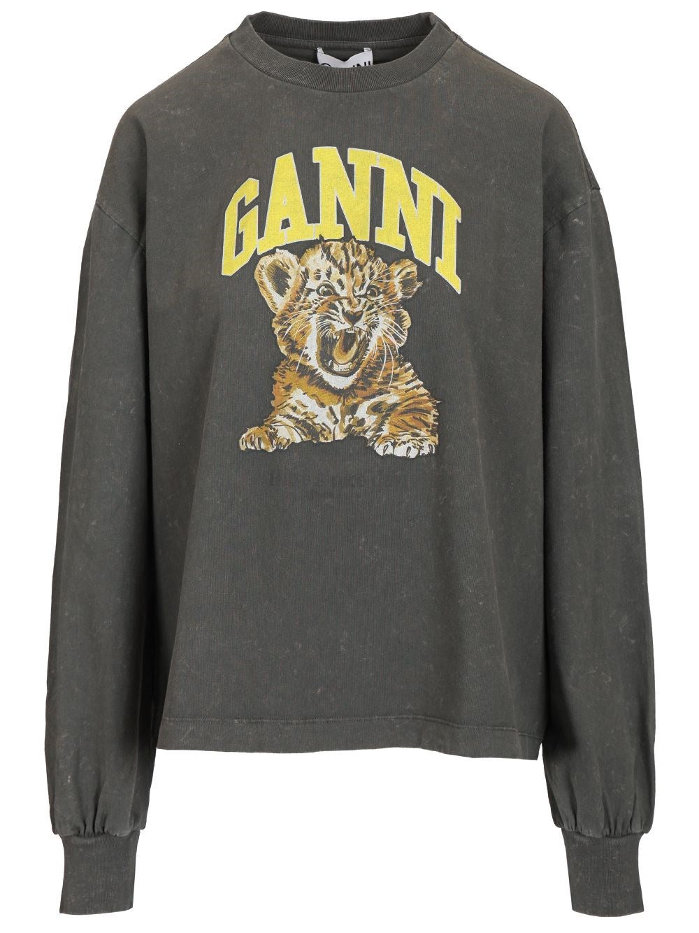 Ganni Long Sleeve T-Shirt - Black