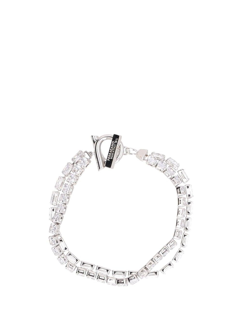 Ferragamo Crystal Bracelet - Silver