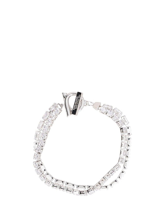 Ferragamo Crystal Bracelet - Silver