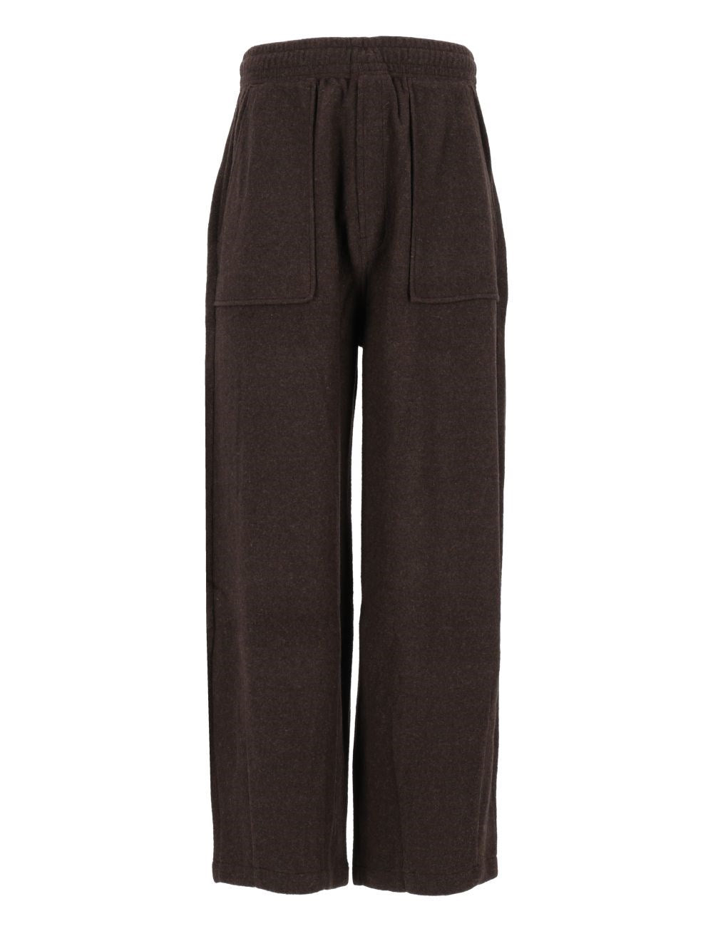 Maison Kitsuné Jogger Pants In Cotton And Wool Blend - Brown