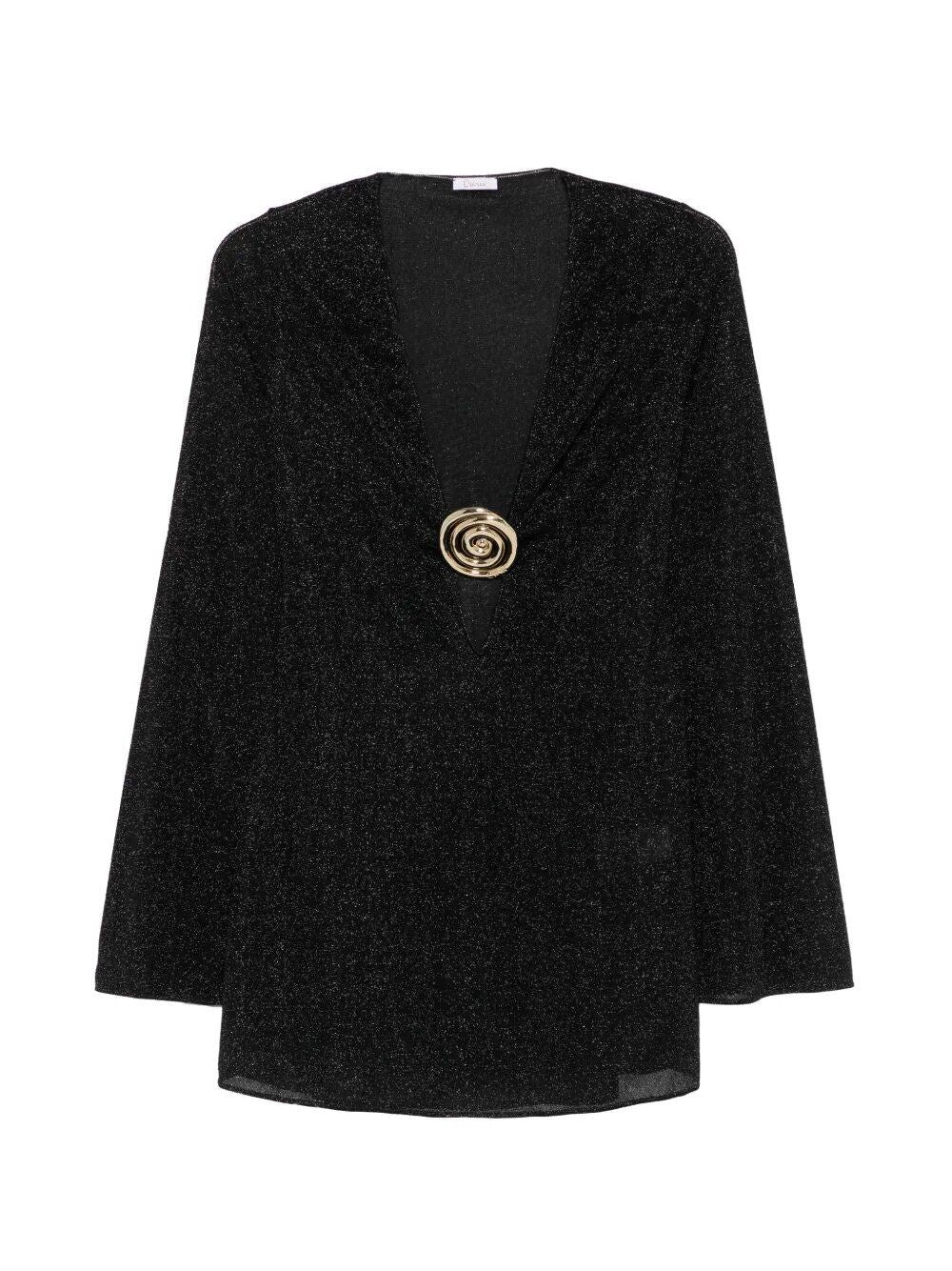 Oseree Lumière Spiral Caftan - Black