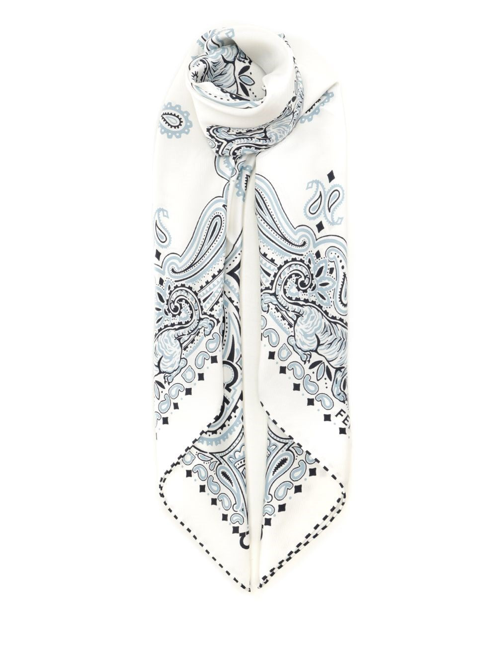 Ferragamo Arabesque Print Scarf - Sky Blue