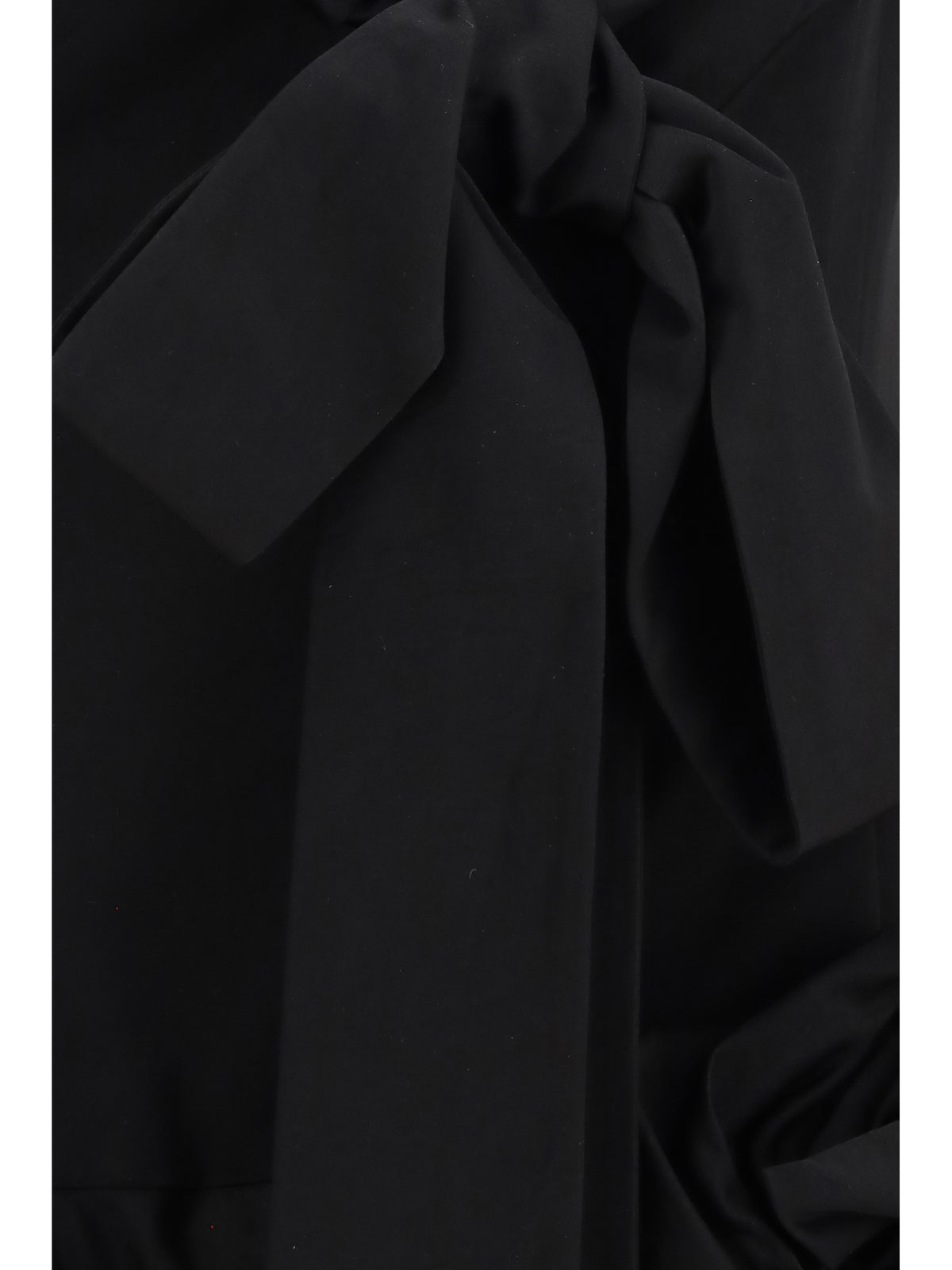 Magda Butrym Midi Dress with draped shawl collar - Black