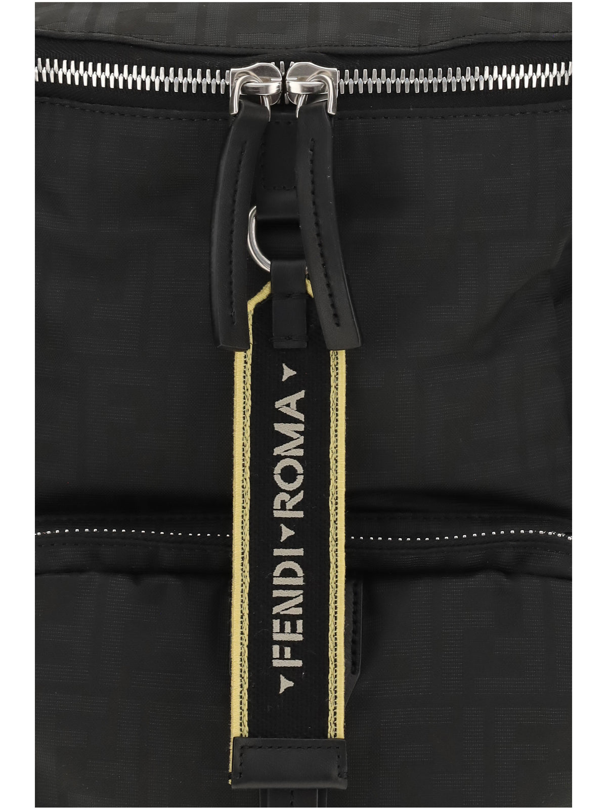 Fendi Tourist FF logo jacquard Backpack - Black