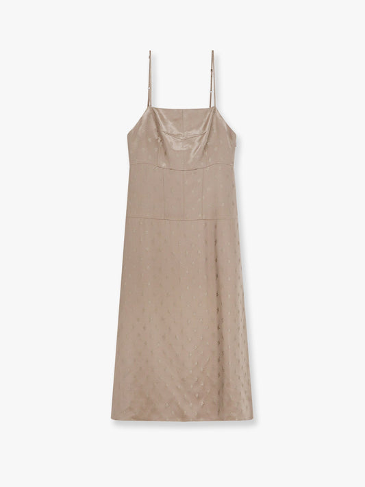 Fendi Satin Dress With Floral Motif
