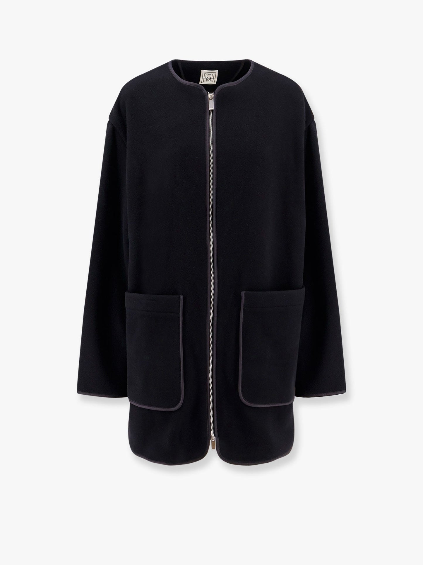 Toteme Wool Blend Coat With Lateral Slits