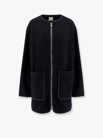 Toteme Wool Blend Coat With Lateral Slits