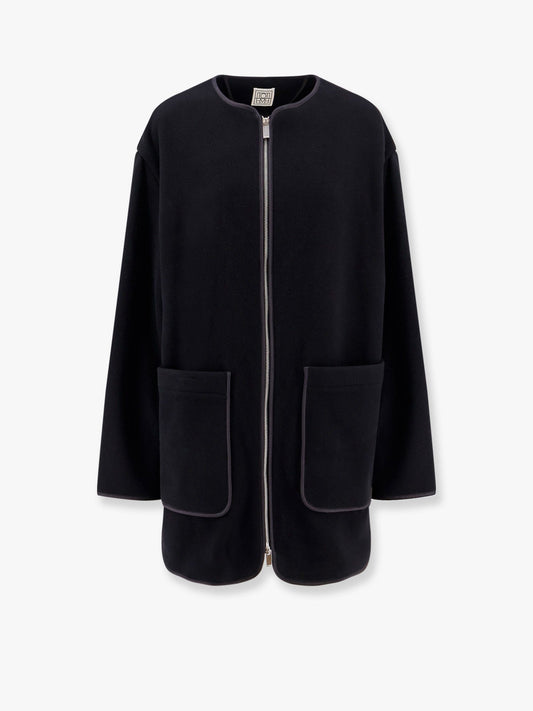 Toteme Wool Blend Coat With Lateral Slits