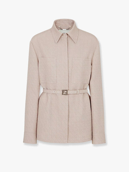 Fendi Ff Diagonal 3d Wool Blazer