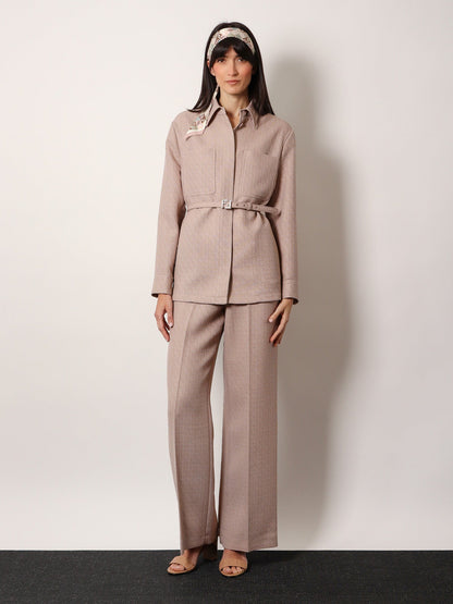 Fendi Ff Diagonal 3d Wool Trouser