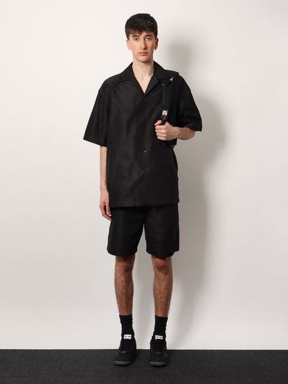 Gucci Cotton And Silk Shirt With Allover Gg Logo
