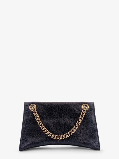 Balenciaga Leather Shoulder Bag With Dirty Effect And Iconic Metal Logo