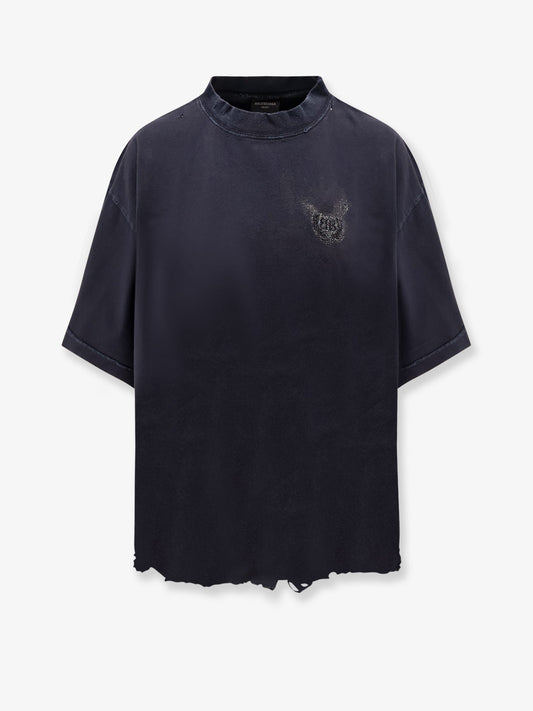 Balenciaga Cotton T Shirt With Balenciaga Bb Classic Logo
