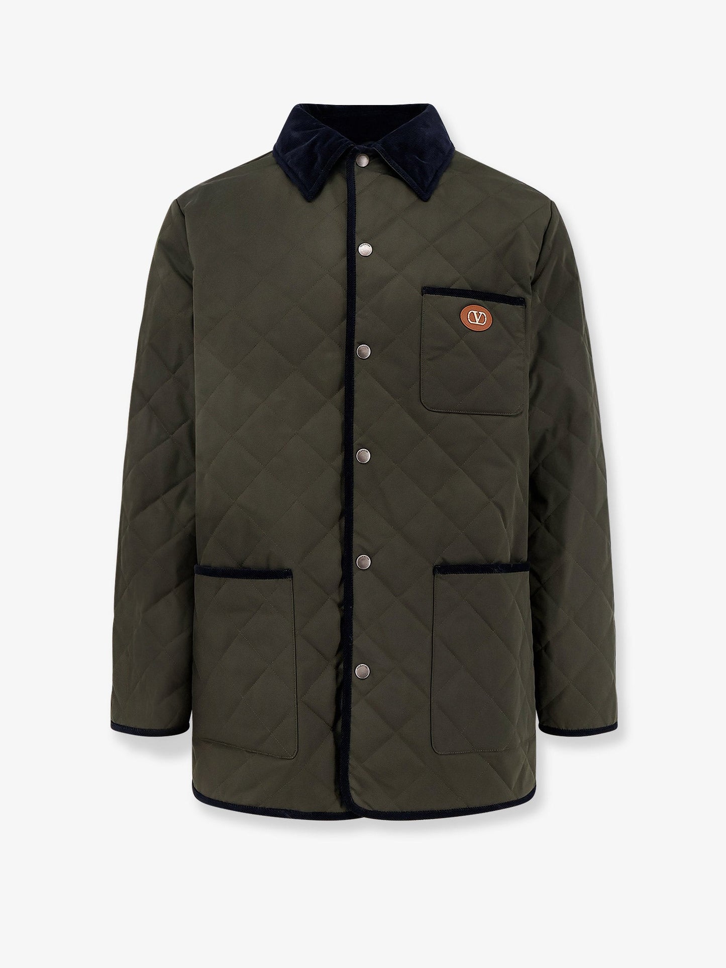 Valentino Quilted Jacket With V Logo Signature Patch