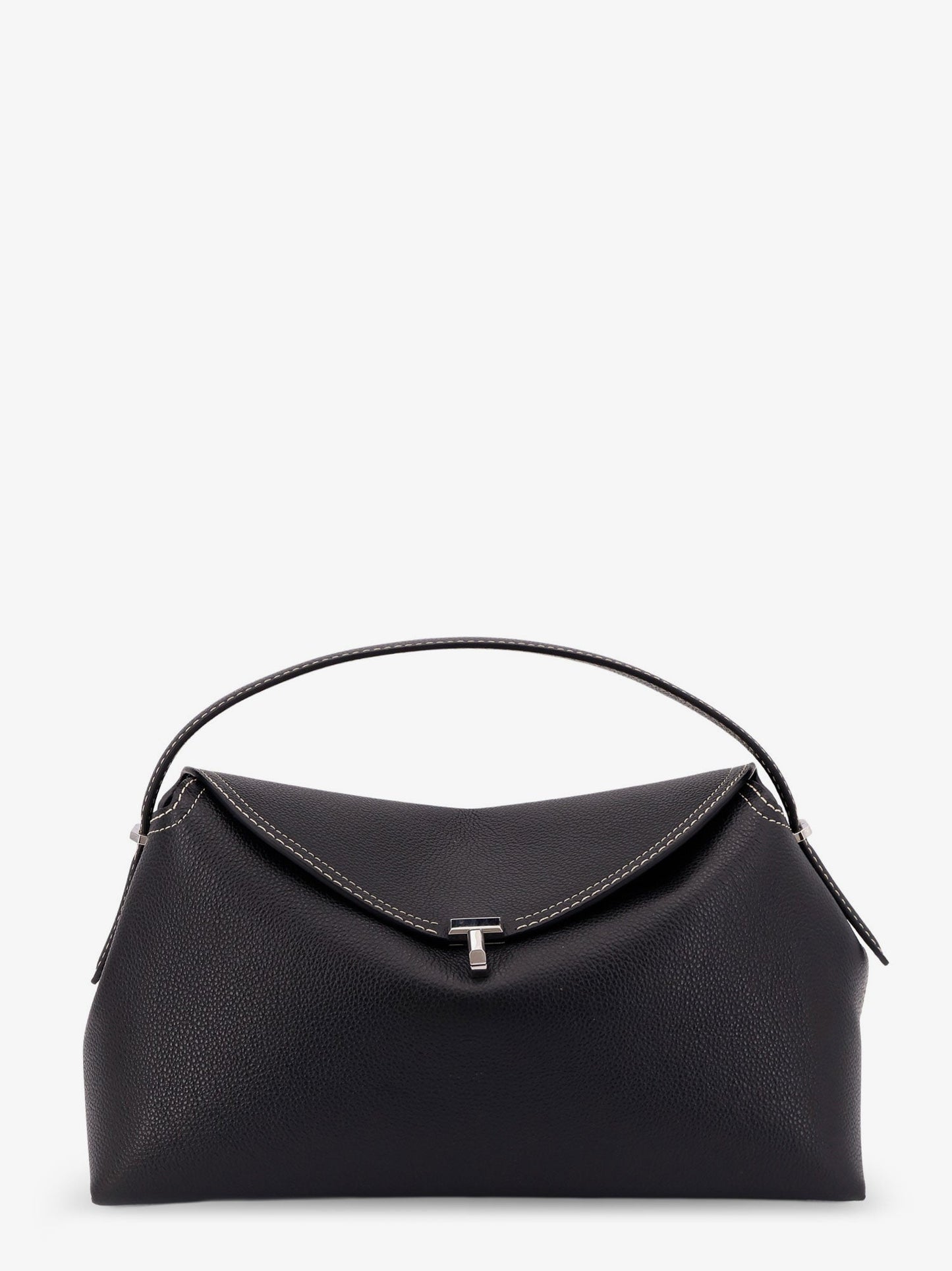 Toteme T Lock Leather Handbag With Contrasting Stitching