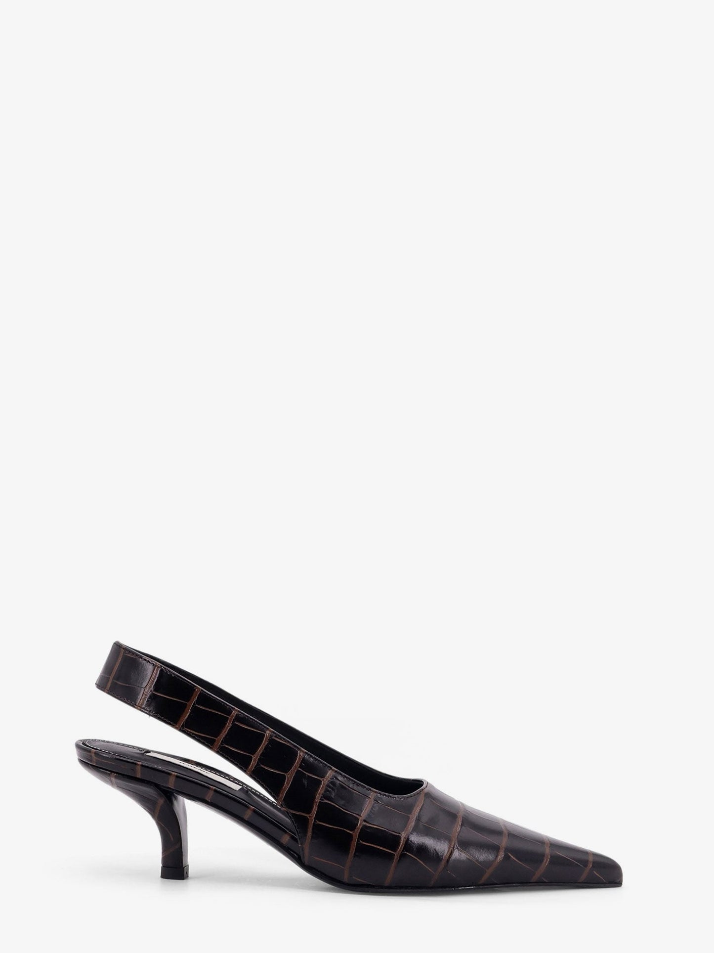 Toteme Leather Décolleté With Crocodile Print