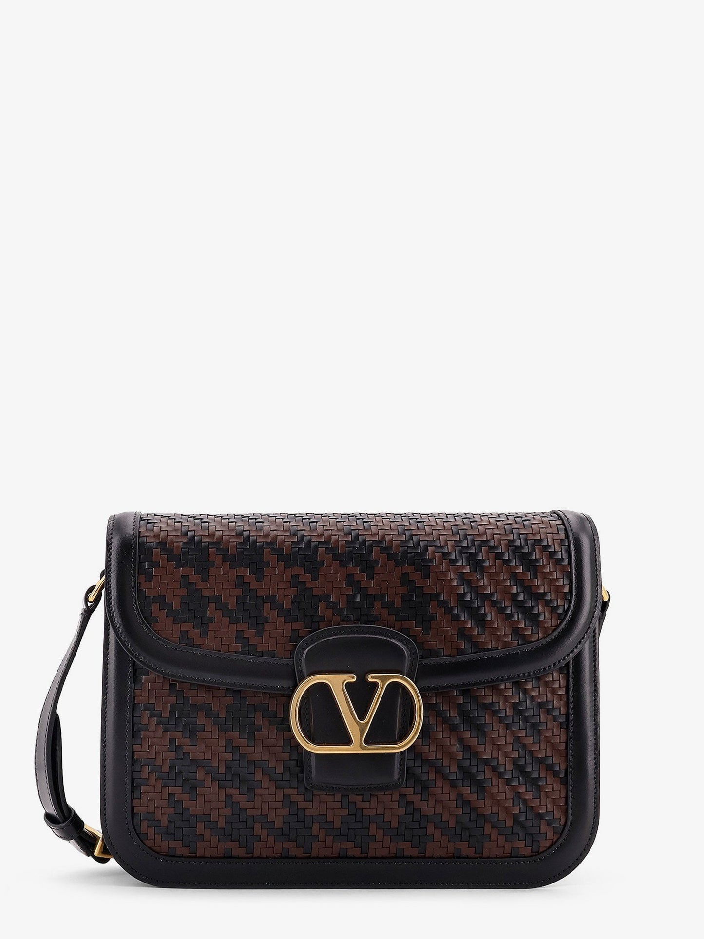 Valentino Garavani Valentino Garavani 9 To5 Woven Leather Shoulder Bag