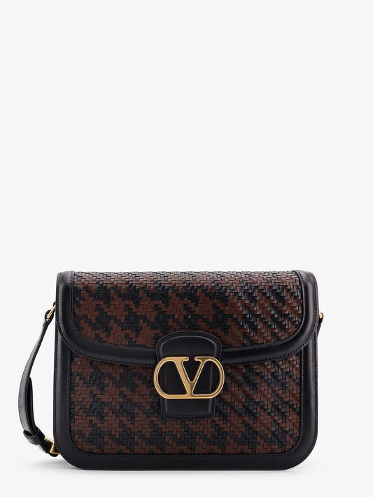 Valentino Garavani Valentino Garavani 9 To5 Woven Leather Shoulder Bag