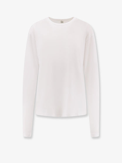 Toteme Classic Long Sleeve Lyocell And Cotton T Shirt