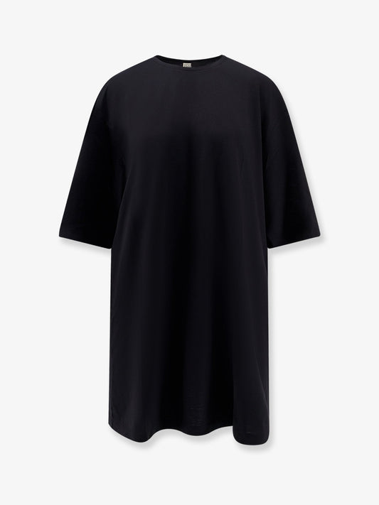 Toteme Relaxed Tee Lyocell And Cotton Short Dress