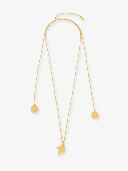 Chloe' Chloé Charms Brass Necklace