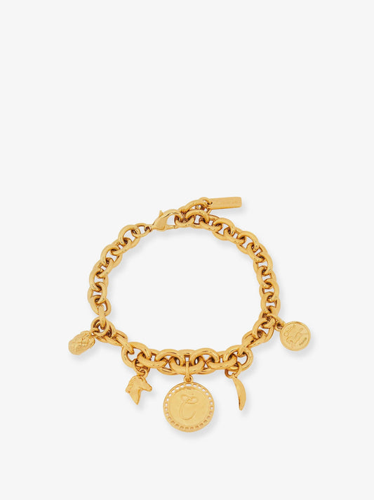 Chloe' Brass Bracelet With Charms