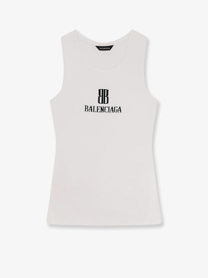 Balenciaga Ribbed Viscose Blend Tank Top