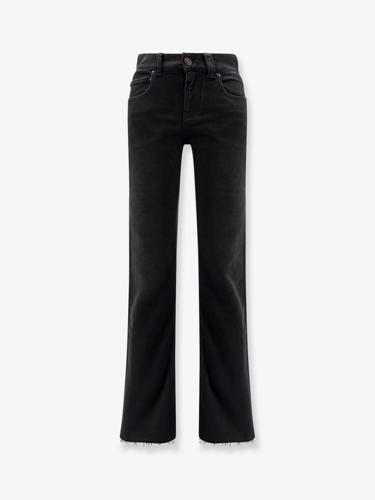 Balenciaga Denim Trousers With Frayed Edges