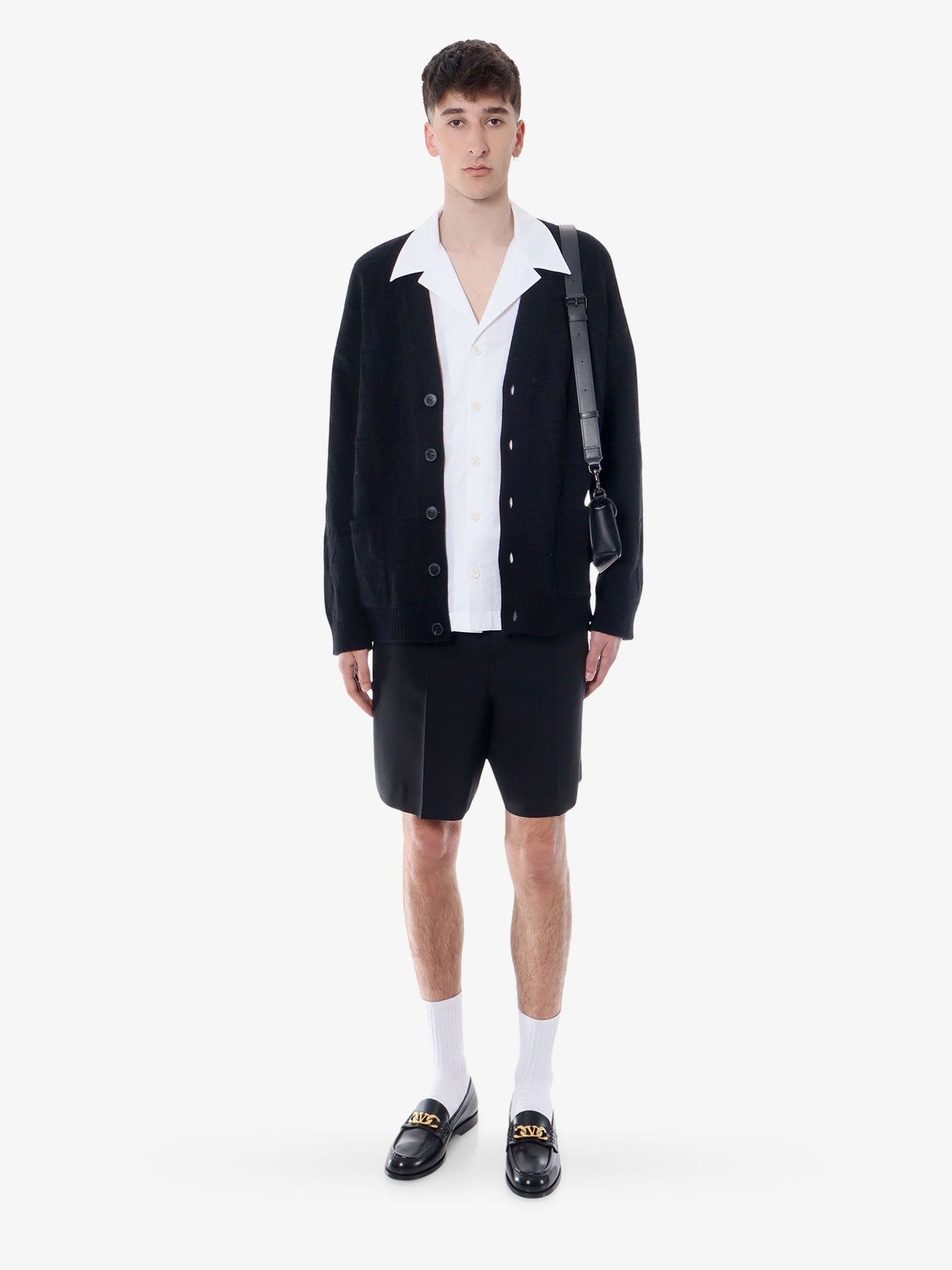 Valentino Virgin Wool Bermuda Shorts With Frontal Pinces