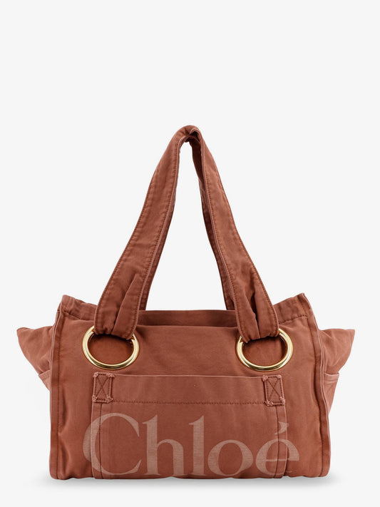 Chloe' Chloé Plage Washed Cotton Shoulder Bag