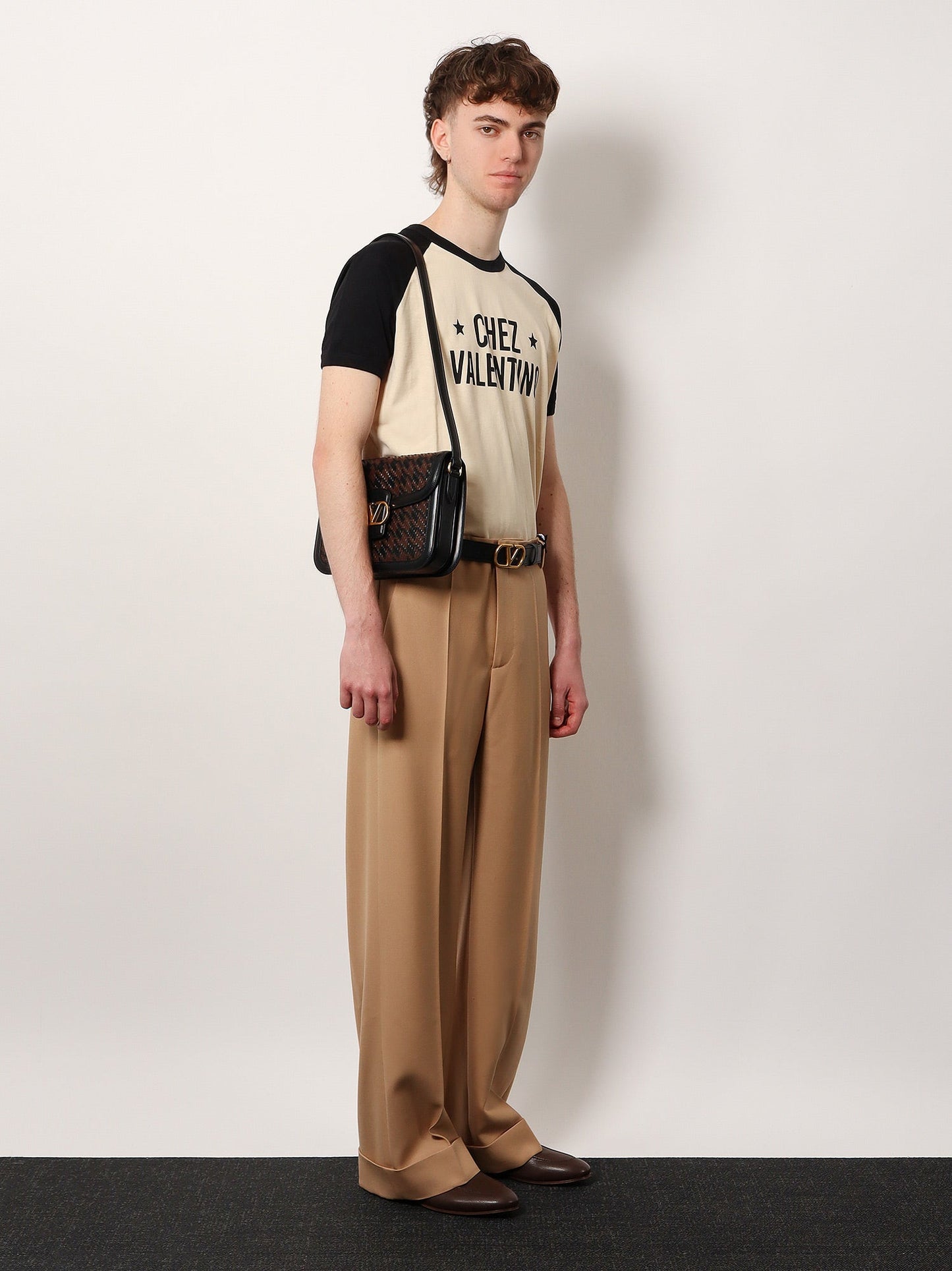 Valentino Garavani Valentino Garavani 9 To5 Woven Leather Shoulder Bag