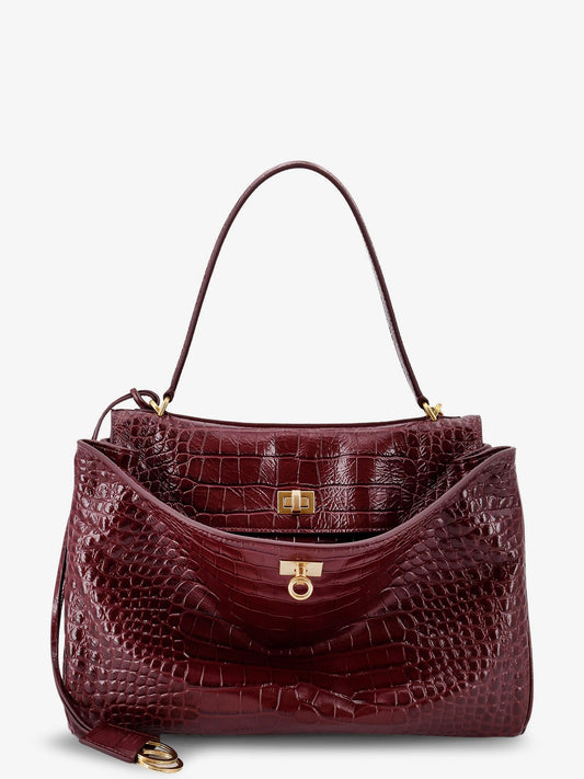 Balenciaga Rodeo M Suede Shoulder Bag