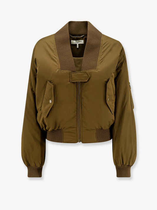 Chloe' Nylon Bomber Jacket