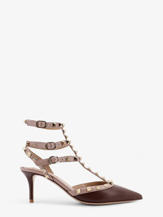 Valentino Garavani Rockstud Leather Decolleté Slingback