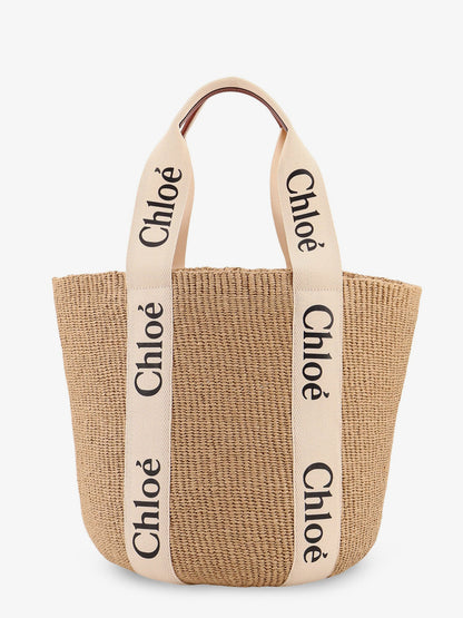 Chloe' Woody Rafia Shoulder Bag
