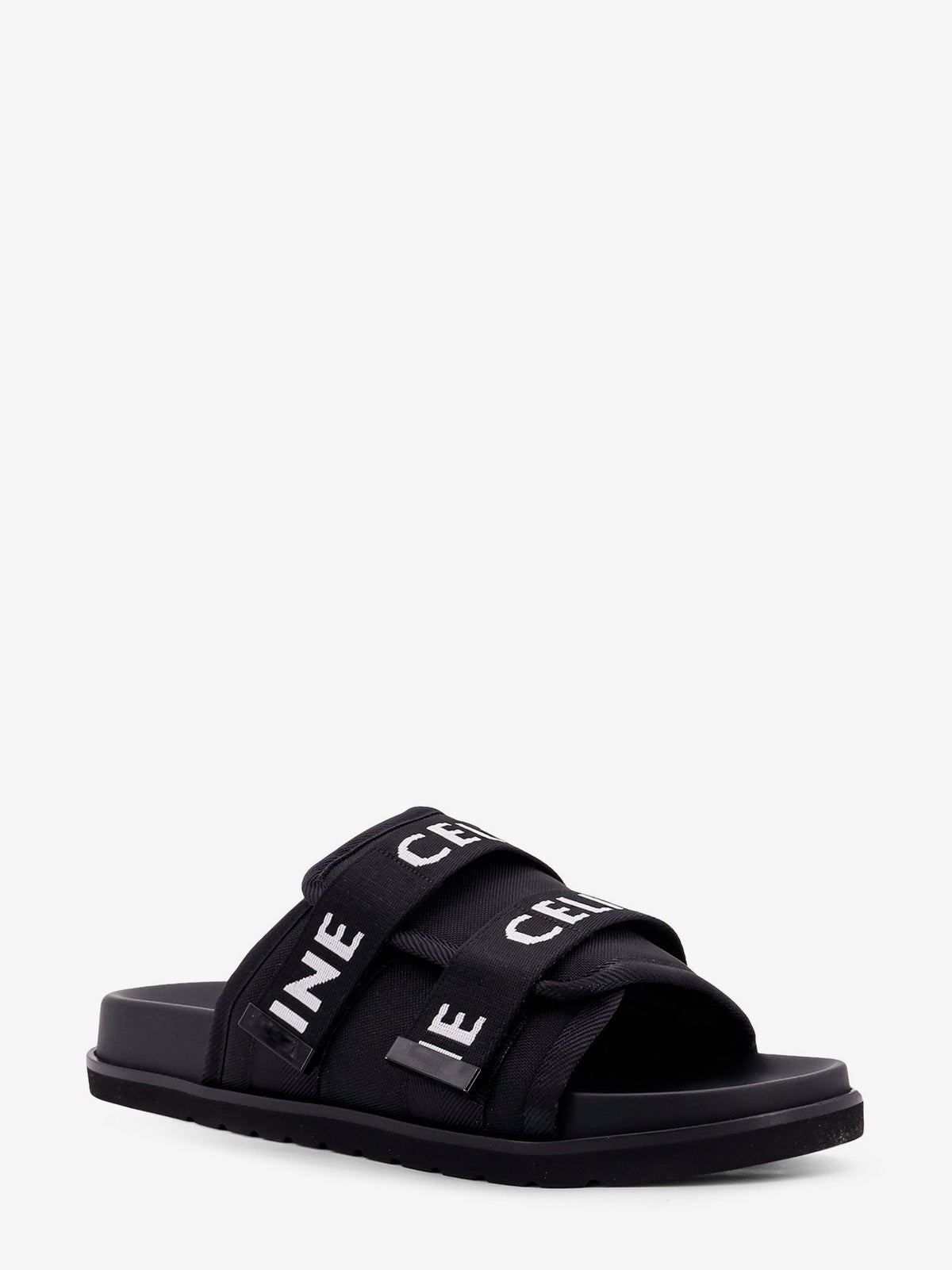 Celine Sandali Pitea in tela jacquard Celine - Black / White