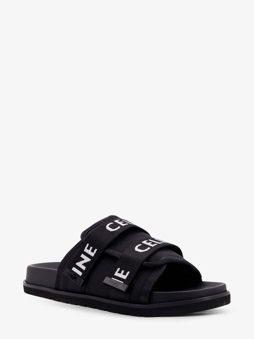 Celine Sandali Pitea in tela jacquard Celine - Black / White