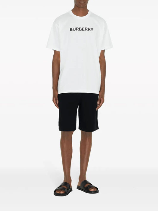 Burberry Logo Print Cotton T Shirt